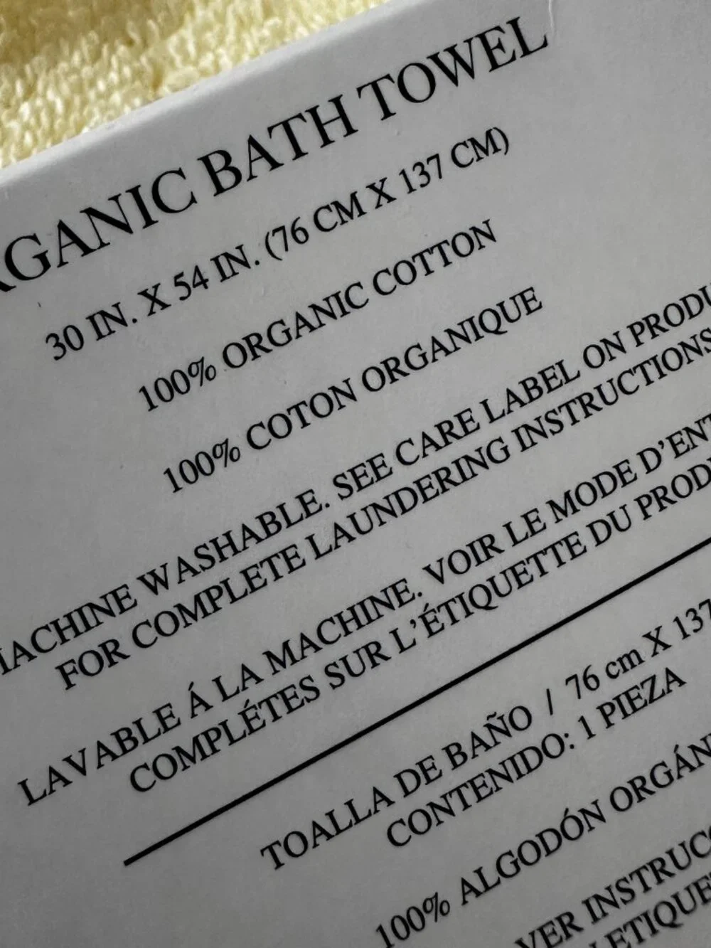 UGG Towels Set of 4 towels 100% Organic Cotton 2 Hand 2 Bath Towel 30''×54